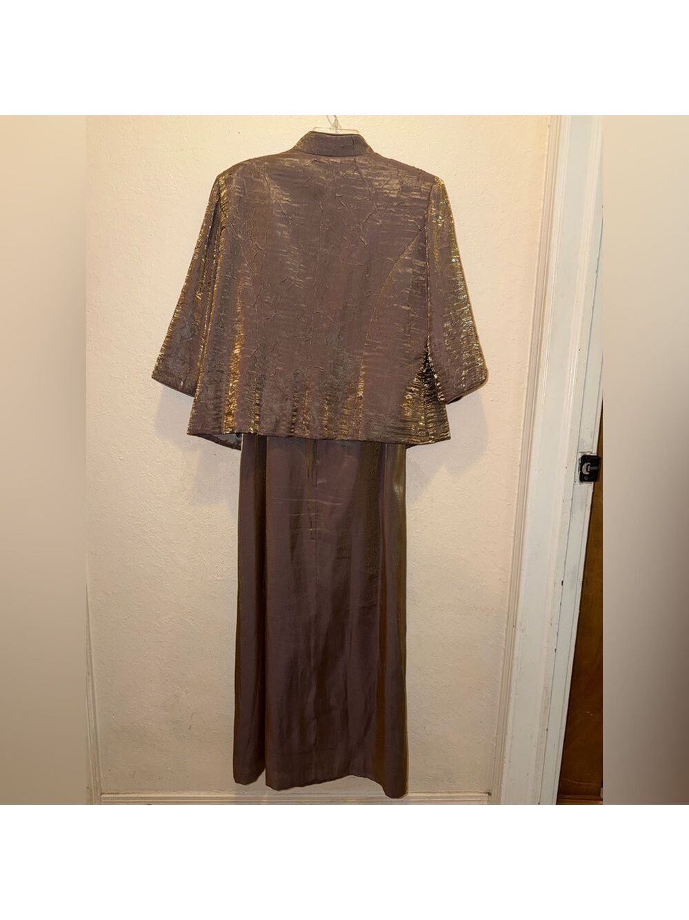 David's Bridal Dress and Jacket Mother of the Bride Groom Dress Bown Bronze - Picture 9 of 14